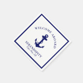 Begrüßung des Bootes Serviette (Ecke)