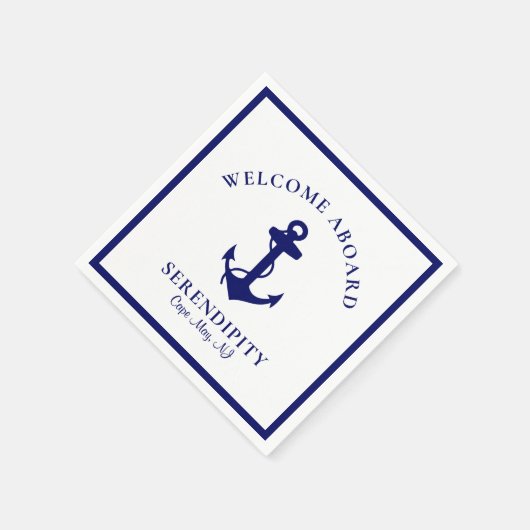 Begrüßung des Bootes Serviette (Ecke)