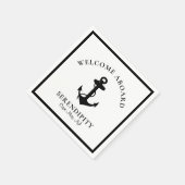 Begrüßung des Bootes Serviette (Ecke)