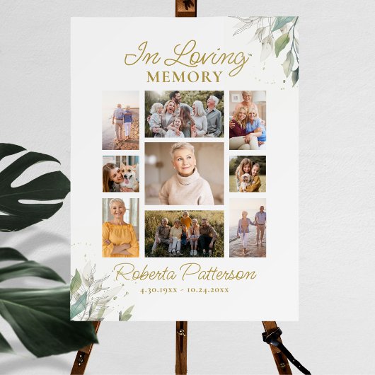 Begrüßung des Botanischen Foto Collage Memorial Poster