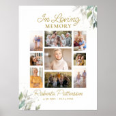 Begrüßung des Botanischen Foto Collage Memorial Poster (Vorne)