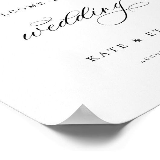 Begrüßung des Botanischen Wappen Monogram Poster (Ecke)