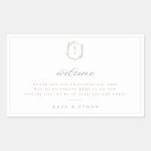 Begrüßung des Botanischen Wappen Monogram Rechteckiger Aufkleber (Vorderseite)