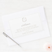 Begrüßung des Botanischen Wappen Monogram Rechteckiger Aufkleber (Umschlag)