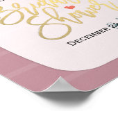 Begrüßung des Brautparty für Blumenschrift Waterco Poster (Ecke)