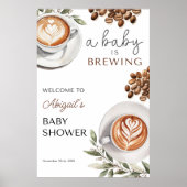 Begrüßung des Coffee Baby-Duschens - Baby wird 24x Poster (Vorne)