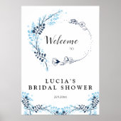 Begrüßung des eleganten Brautparty der Marine Mono Poster (Vorne)