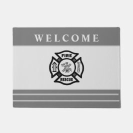 Begrüßung des Feuerwehrmanns Fußmatte