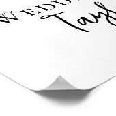 Begrüßung des Fotos zum Hochzeitstag Poster (Ecke)