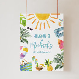 Begrüßung des Ful Pool-Party Fotodruck