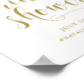 Begrüßung des Gold Bold Script-Brautparty Poster (Ecke)