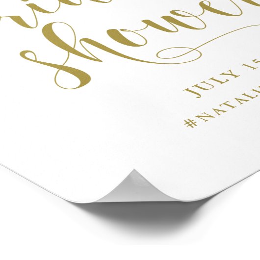 Begrüßung des Gold Bold Script-Brautparty Poster (Ecke)