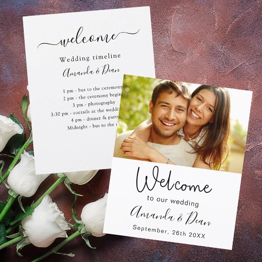 Begrüßung des Hochzeitsprogramms Foto