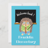 Begrüßung des Igel-Lehrers Einladung (Vorderseite)