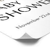 Begrüßung des Kaffee-Baby-Duschens - Baby wird 16x Poster (Ecke)