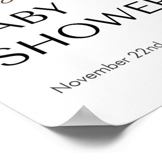 Begrüßung des Kaffee-Baby-Duschens - Baby wird 16x Poster (Ecke)