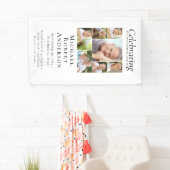 Begrüßung des Lebens durch mehrere Fotos Willkomme Banner (Insitu)