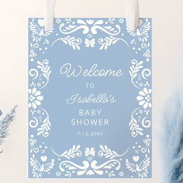Begrüßung des mexikanischen Blue Baby Dusche Poster