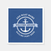 Begrüßung des Namens des Ankerseils an Bord Serviette (Vorderseite)