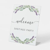 Begrüßung des Namensschilds Sockelschild (Vorderseite)