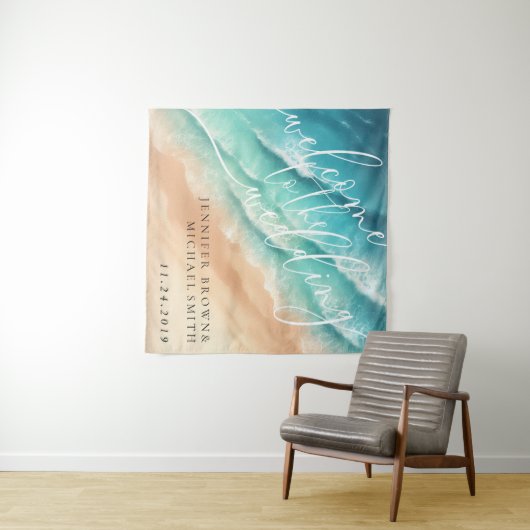 Begrüßung des Ocean Beach Hot Party Wandteppich (Beispiel (Horizontal))