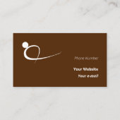 Begrüßung des Orange Modern Modern Person Logo Visitenkarte (Rückseite)