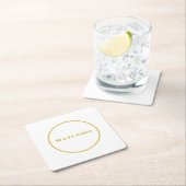 Begrüßung des Party Minimalistisch Beruflich Rechteckiger Pappuntersetzer (Vor Ort)