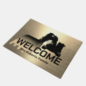 Begrüßung des Pflanze-Betreibers für Baugrube Fußmatte (Schrägansicht)