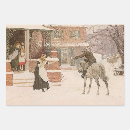 Begrüßung des Postmanns durch Robert Walker Macbet Geschenkpapier Set (Vorderseite 2)