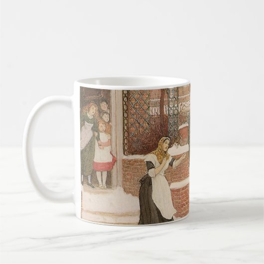 Begrüßung des Postmanns durch Robert Walker Macbet Kaffeetasse (Links)