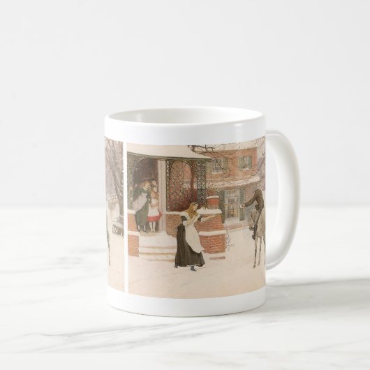 Begrüßung des Postmanns durch Robert Walker Macbet Kaffeetasse (VorderseiteRechts)