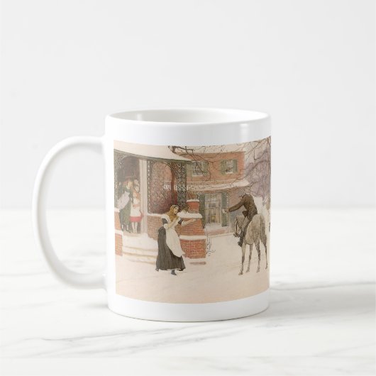 Begrüßung des Postmanns durch Robert Walker Macbet Kaffeetasse (Links)