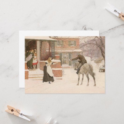 Begrüßung des Postmanns durch Robert Walker Macbet Karte (Vorderseite/Rückseite Beispiel)