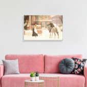 Begrüßung des Postmanns durch Robert Walker Macbet Leinwanddruck (Insitu (Wohnzimmer))