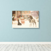 Begrüßung des Postmanns durch Robert Walker Macbet Leinwanddruck (Insitu (Holzboden))