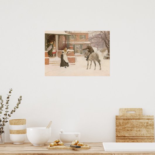 Begrüßung des Postmanns durch Robert Walker Macbet Poster (Küche)