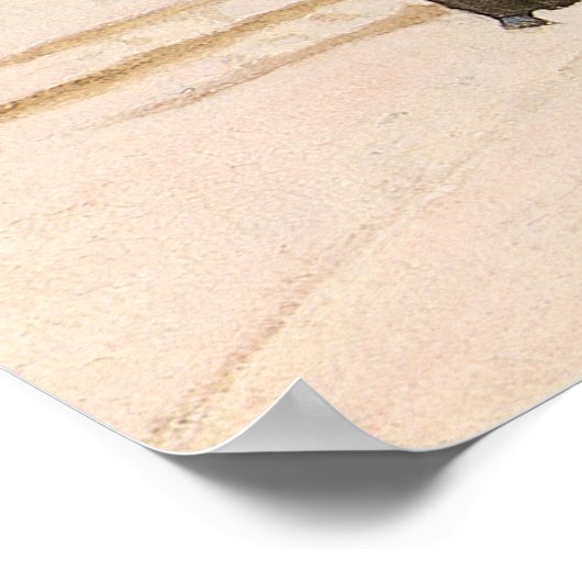 Begrüßung des Postmanns durch Robert Walker Macbet Poster (Ecke)