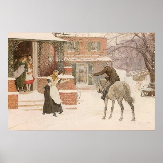 Begrüßung des Postmanns durch Robert Walker Macbet Poster (Vorne)
