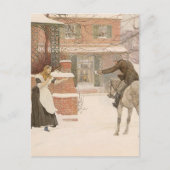 Begrüßung des Postmanns durch Robert Walker Macbet Postkarte (Vorderseite)