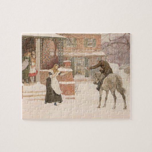 Begrüßung des Postmanns durch Robert Walker Macbet Puzzle (Horizontal)