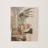 Begrüßung des Postmanns durch Robert Walker Macbet Puzzle (Vertikal)