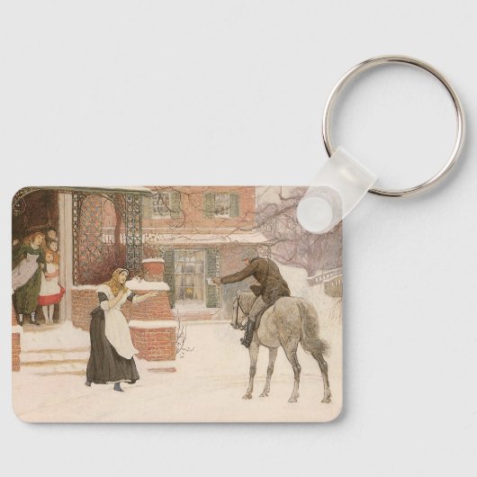 Begrüßung des Postmanns durch Robert Walker Macbet Schlüsselanhänger (Vorderseite)