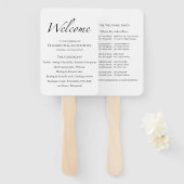 Begrüßung des Signaturprogramms für Schwarz und We Fächer (Vorne und Hinten)