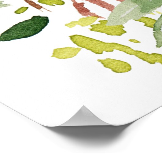 Begrüßung des sukkulenten Werks Poster (Ecke)