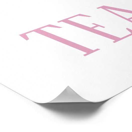 Begrüßung des Tee-Party Poster (Ecke)