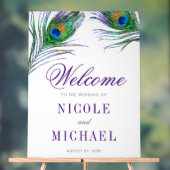 Begrüßung des Wasserfarbenpfauenfeather Acrylschild (Neutral)