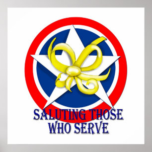 Begrüßung die, die dienen poster