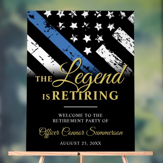 Begrüßung durch Polizeibeamte Acrylschild (Neutral)