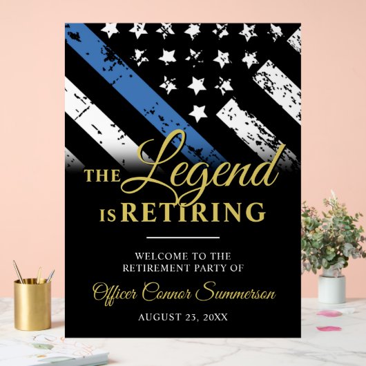 Begrüßung durch Polizeibeamte Acrylschild (Hochzeit)