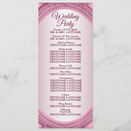 Begrüßung Dusty Rose Blush Pink Frame Modern Programm (Rückseite)